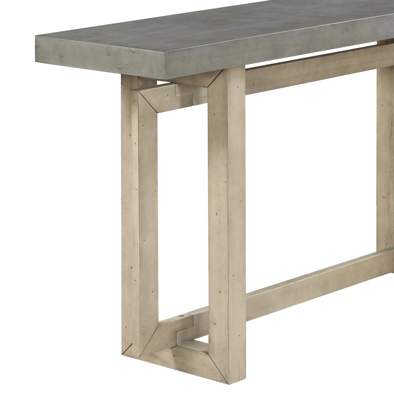 Mesa consola larga y minimalista para recibidor