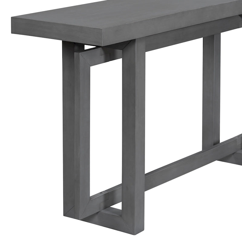 Mesa consola larga y minimalista para recibidor