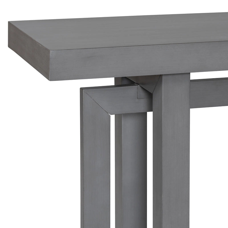 Mesa consola larga y minimalista para recibidor