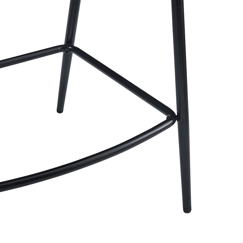 Braune Thekenhocker aus Kunstleder mit Armlehnen, 2er-Set