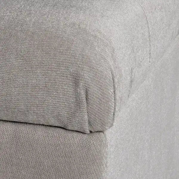 Banc de rangement gris capitonné de 40 pouces avec clous décoratifs