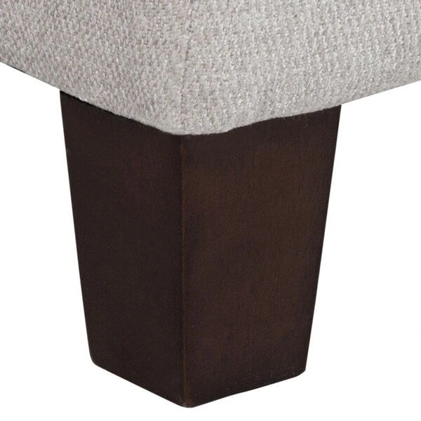 Banc de rangement gris capitonné de 40 pouces avec clous décoratifs