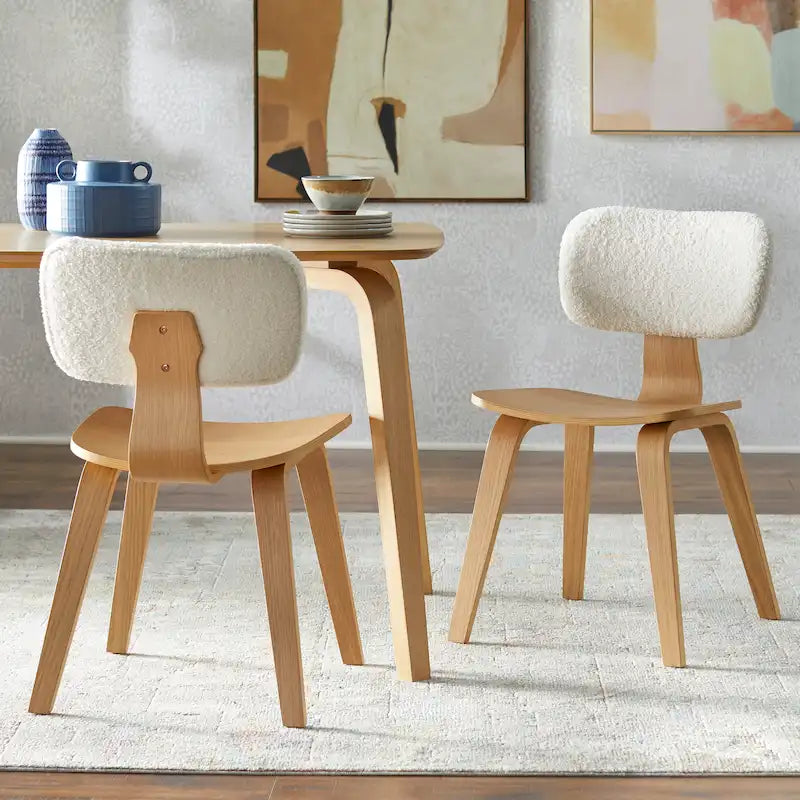 Sedie da pranzo in legno curvato mid-century, set da 2