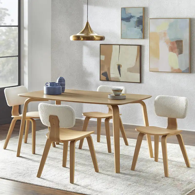 Sedie da pranzo in legno curvato mid-century, set da 2