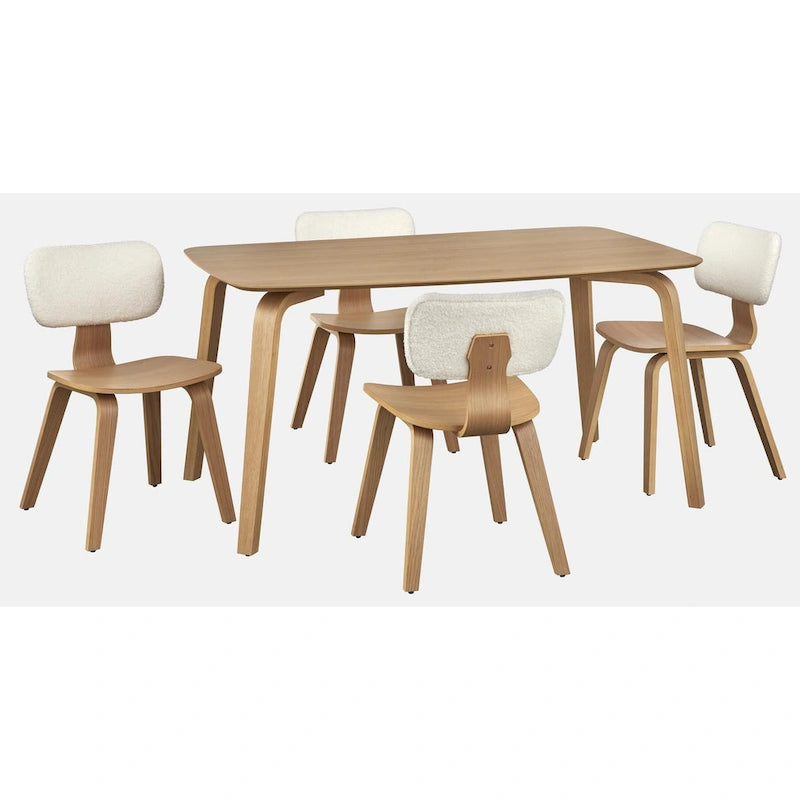 Sedie da pranzo in legno curvato mid-century, set da 2
