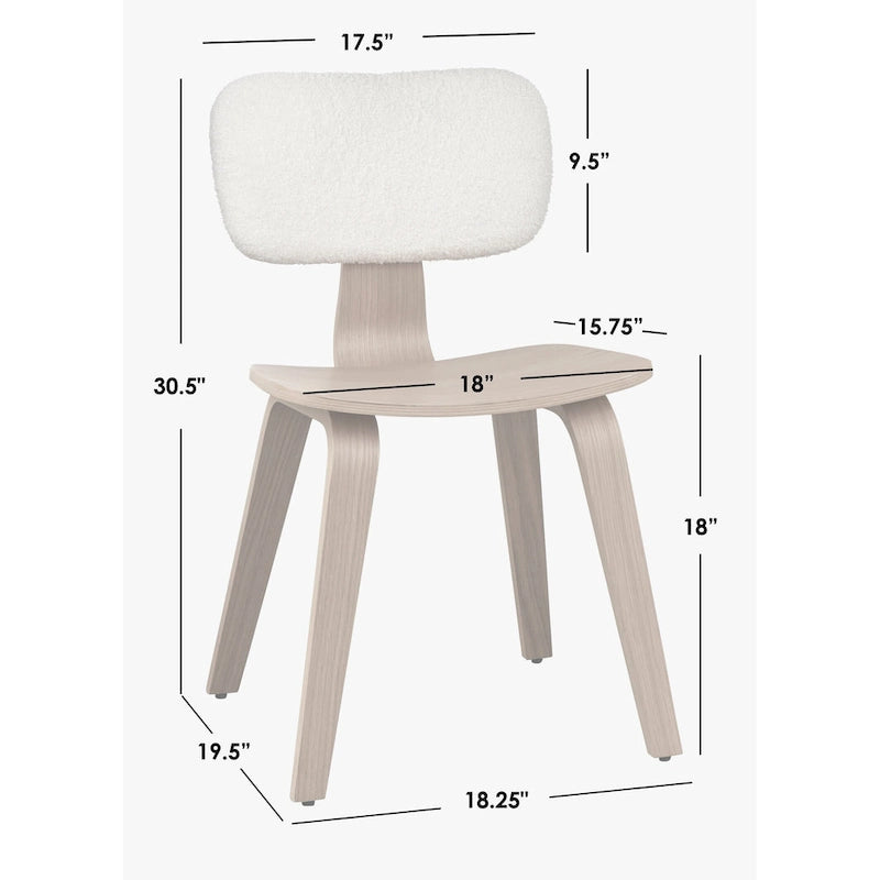 Sedie da pranzo in legno curvato mid-century, set da 2