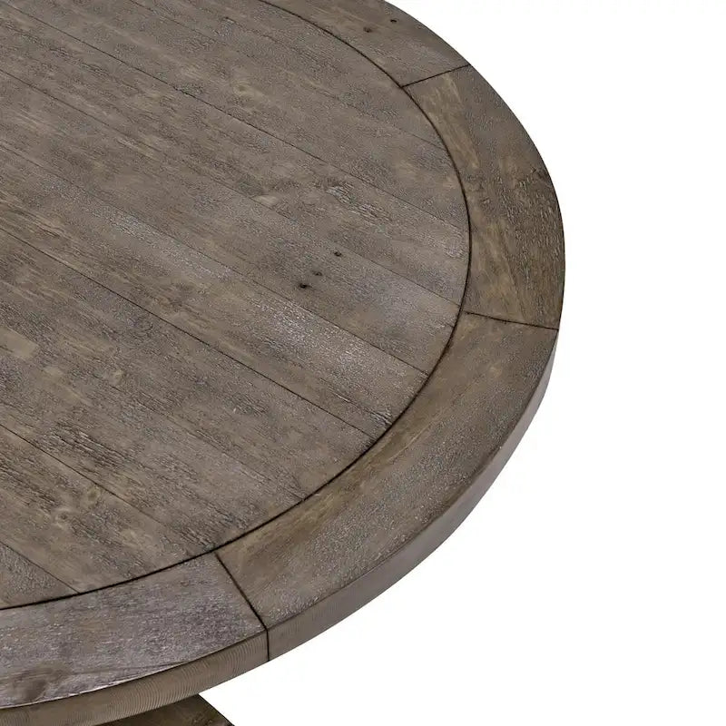 Esstisch mit Mittelsäule aus recyceltem Kiefernholz, 42 Inch