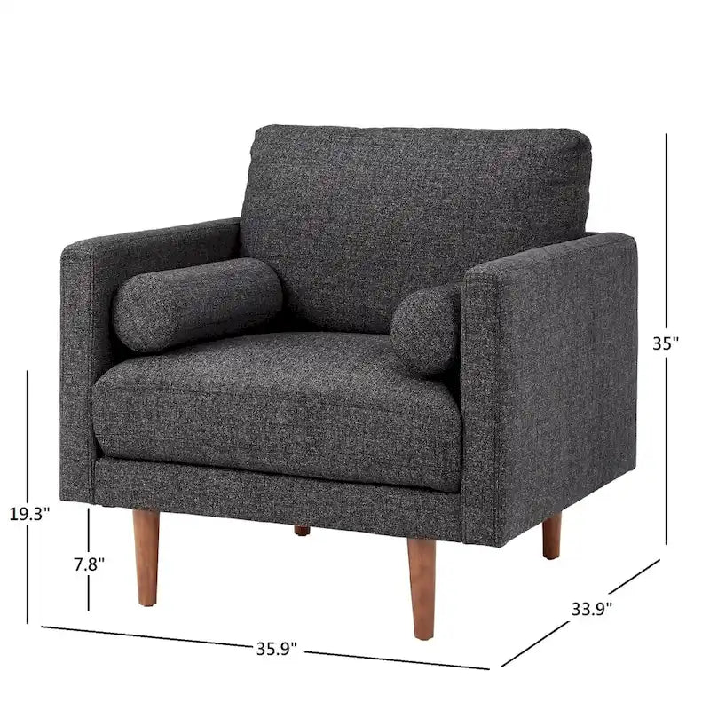 Sessel im Mid-Century-Stil mit Lendenkissen