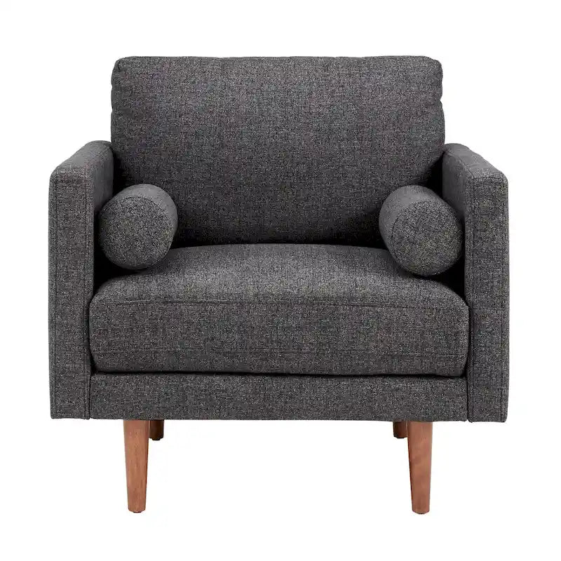 Mid-Century Armchair with Bolster Pillows