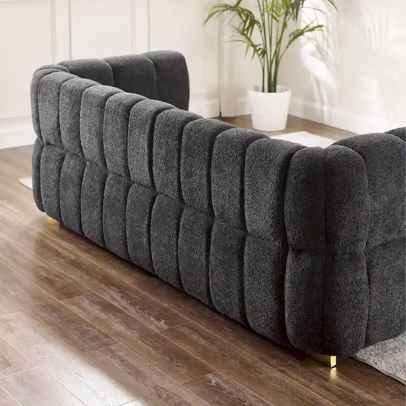 Sofá moderno de 85 pulgadas con diseño estilo gofre