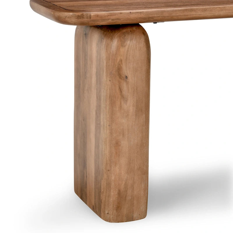Konsolentisch aus Mangoholz mit geschwungenen Details, 68 Inch