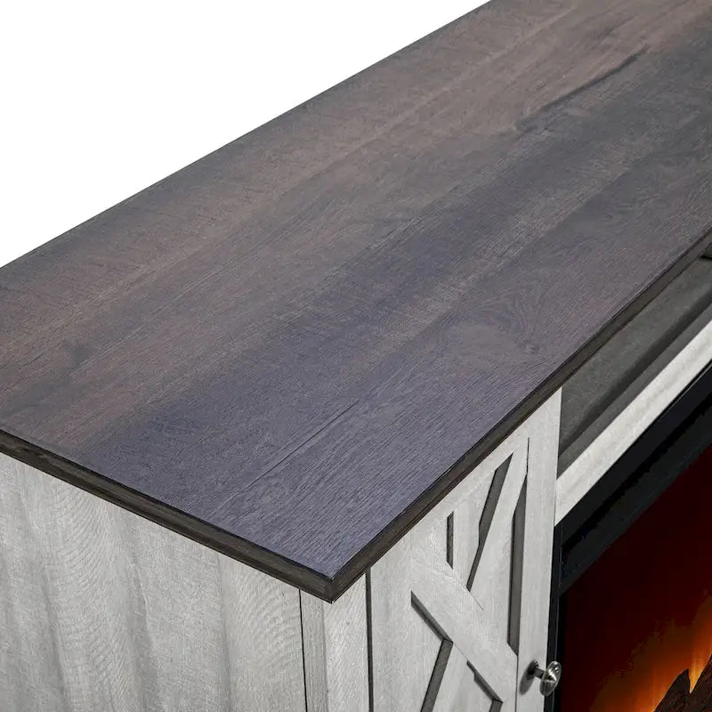 TV-Schrank mit Kamin, 68 Inch, für Fernseher bis zu 75 Inch