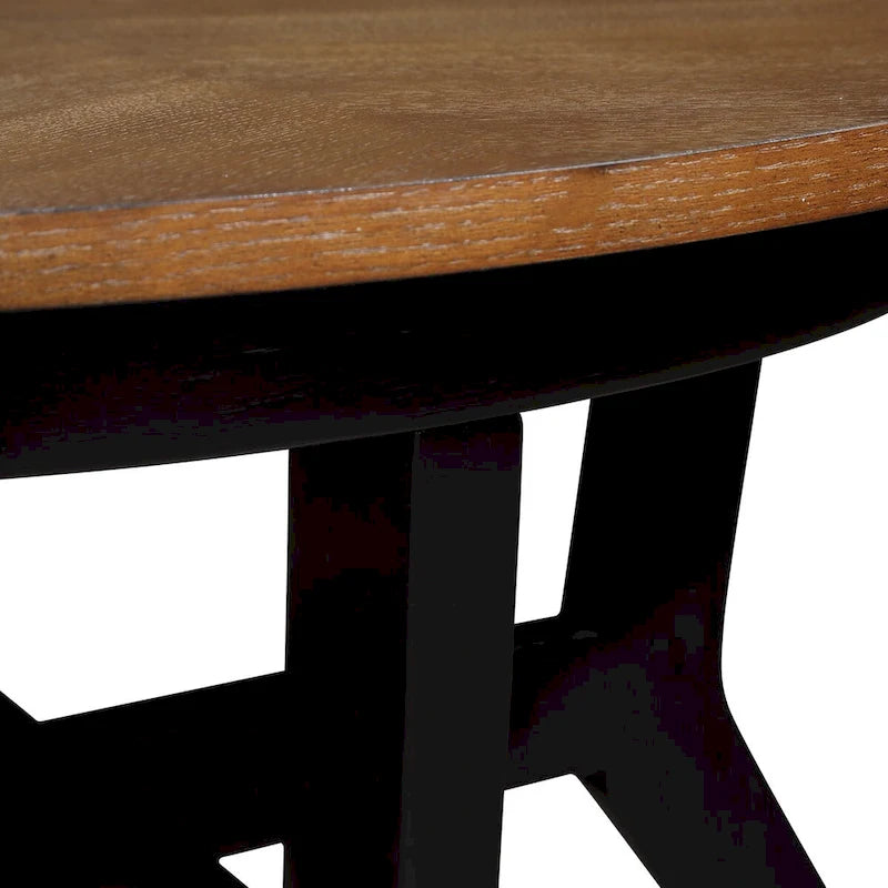 Okrągły stolik kawowy, 32 cale, z fornirem z drewna jesionowego