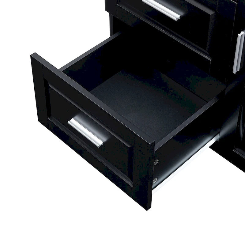 Armario alto de almacenamiento de 72 pulgadas con puertas y cajones