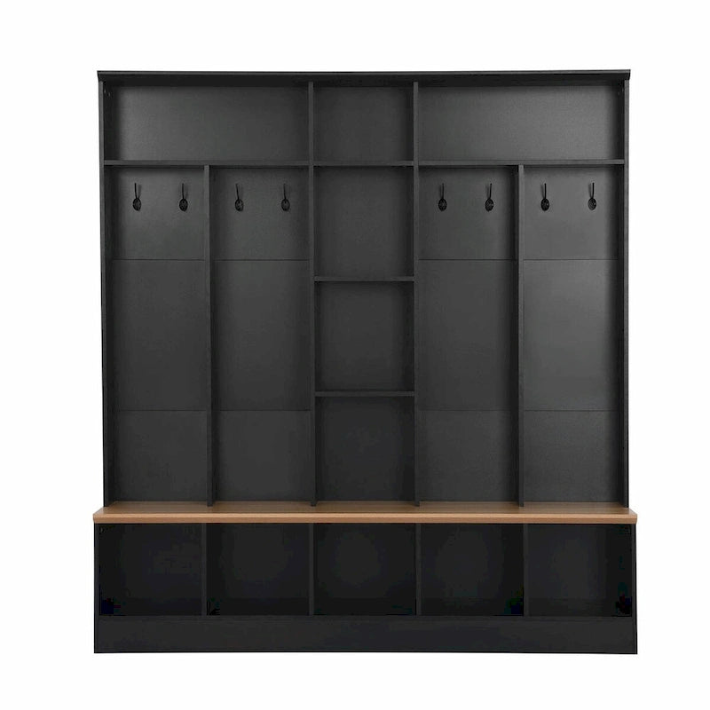 Garderobe für den Eingangsbereich mit Sitzbank und 8 Haken