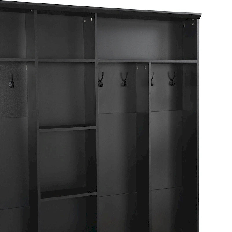 Garderobe für den Eingangsbereich mit Sitzbank und 8 Haken